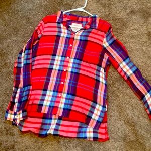 SO Perfect button down plaid shirt in excellent condition size large